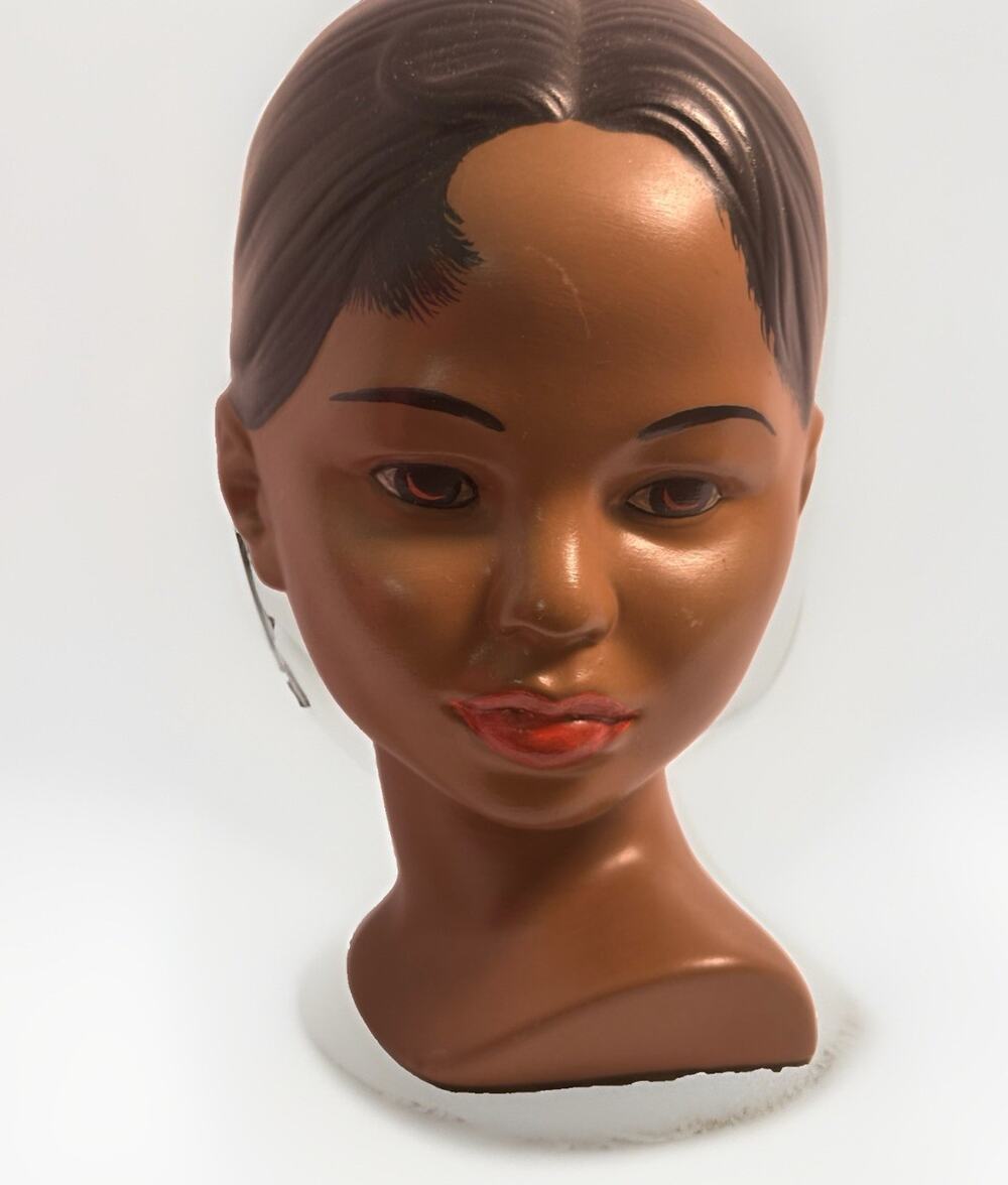 Vintage 1973 Holland Mold Polynesian Young Girl Head Bust Ceramic Statue 7"